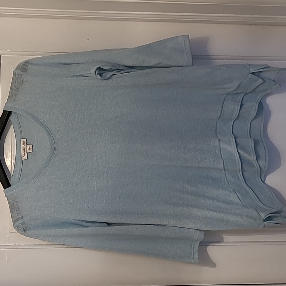 Coldwater Creek Ice Blue Tunic Sweater